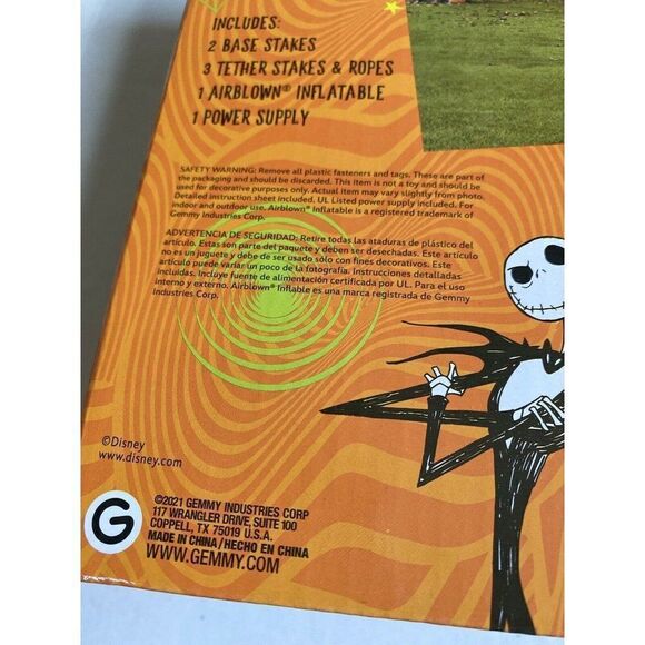 Nightmare Before Christmas Jack Skellington Gemmy Airblown Inflatable 5 Ft - Picture 10 of 12